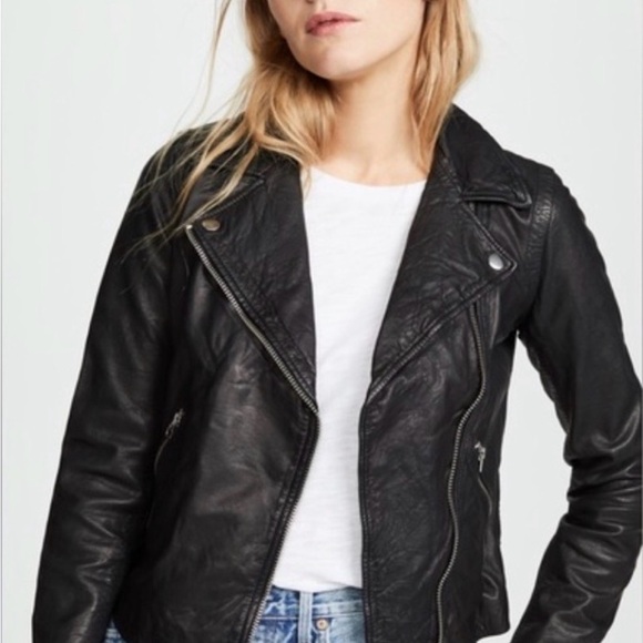 Madewell Jackets & Blazers - Madewell Washed Leather Moto Jacket